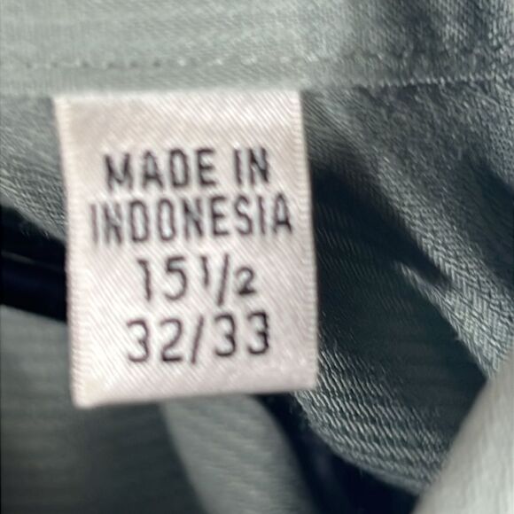 🔥 KENNETH COLE New York Cotton Gray Pinstriped LS Button Shirt Sz M - PERFECT - Picture 10 of 10